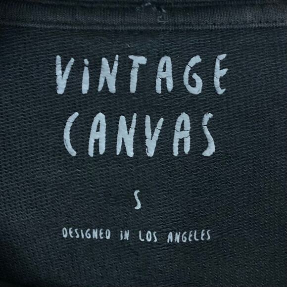 NWOT VINTAGE CANVAS Hoodie Sweatshirt Dress Women Men Unisex S Acid-Wash Grey - Picture 5 of 10